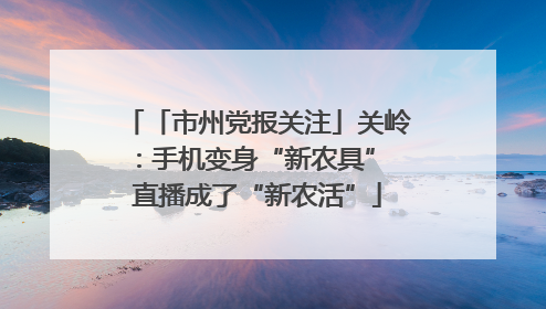 「市州党报关注」关岭：手机变身“新农具” 直播成了“新农活”