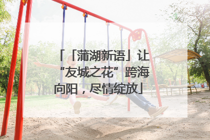「蒲湖新语」让“友城之花”跨海向阳，尽情绽放