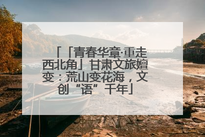 「青春华章·重走西北角」甘肃文旅嬗变：荒山变花海，文创“语”千年
