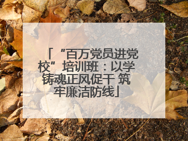 “百万党员进党校”培训班：以学铸魂正风促干 筑牢廉洁防线