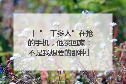 “一千多人”在抢的手机，他买回家：不是我想要的那种