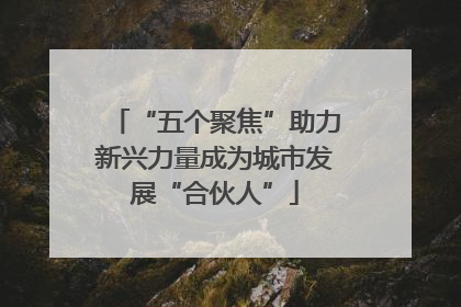 “五个聚焦”助力新兴力量成为城市发展“合伙人”