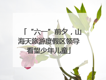 “六一”前夕，山海天旅游度假区领导看望少年儿童