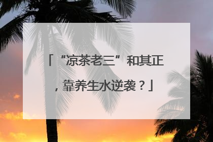 “凉茶老三”和其正，靠养生水逆袭？