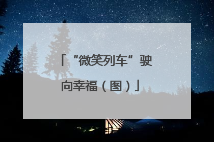 “微笑列车”驶向幸福（图）