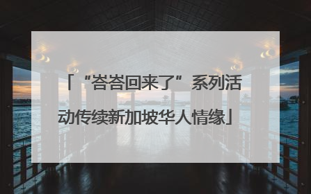 “峇峇回来了”系列活动传续新加坡华人情缘