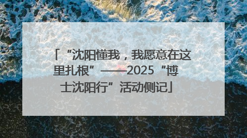 “沈阳懂我，我愿意在这里扎根”——2025“博士沈阳行”活动侧记