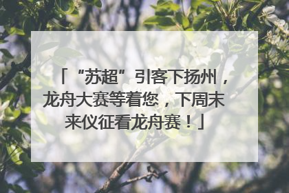 “苏超”引客下扬州，龙舟大赛等着您，下周末来仪征看龙舟赛！