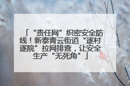 “责任网”织密安全防线！新泰青云街道“逐村逐院”拉网排查，让安全生产“无死角”