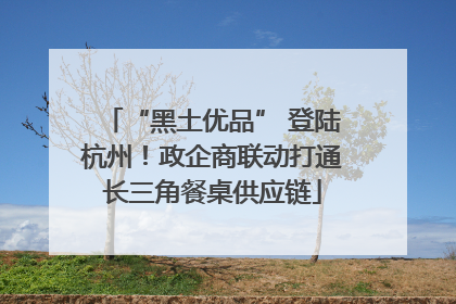 “黑土优品” 登陆杭州！政企商联动打通长三角餐桌供应链