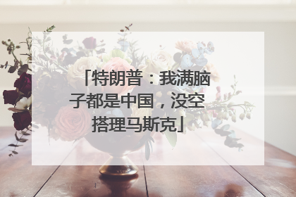 特朗普：我满脑子都是中国，没空搭理马斯克