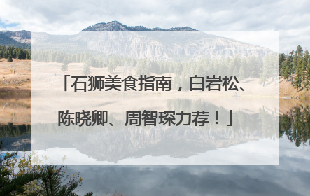石狮美食指南，白岩松、陈晓卿、周智琛力荐！