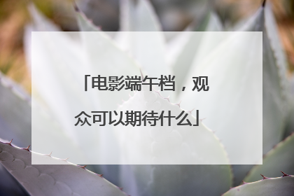 电影端午档，观众可以期待什么