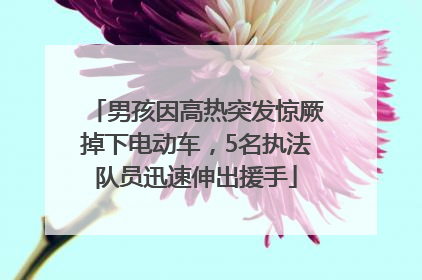 男孩因高热突发惊厥掉下电动车，5名执法队员迅速伸出援手