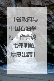 省政府与中国石油举行工作会谈 毛伟明戴厚良出席