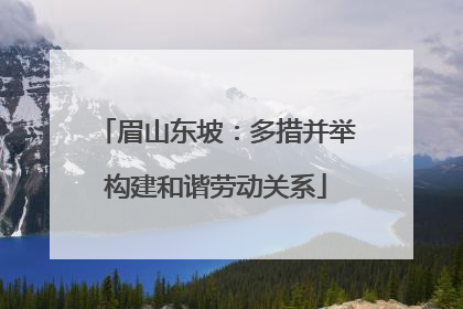 眉山东坡：多措并举构建和谐劳动关系