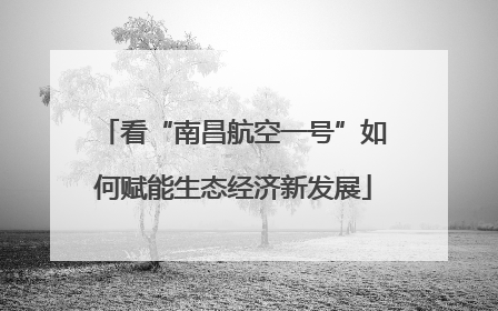 看“南昌航空一号”如何赋能生态经济新发展
