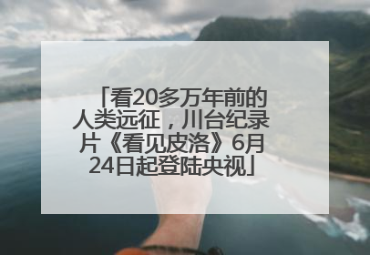 看20多万年前的人类远征，川台纪录片《看见皮洛》6月24日起登陆央视