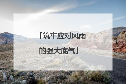 筑牢应对风雨的强大底气