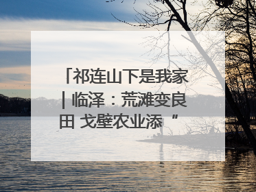 祁连山下是我家｜临泽：荒滩变良田 戈壁农业添“绿”生“金”