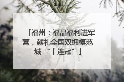福州：福品福利进军营，献礼全国双拥模范城 “十连冠”