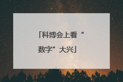 科博会上看“数字”大兴