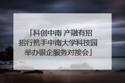 科创中南 产融有招 招行携手中南大学科技园举办银企服务对接会