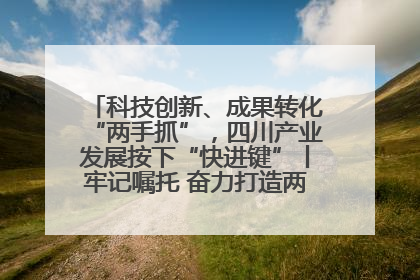 科技创新、成果转化“两手抓”，四川产业发展按下“快进键”丨牢记嘱托 奋力打造两高地两基地一屏障