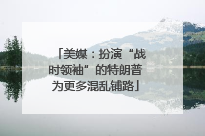 美媒：扮演“战时领袖”的特朗普为更多混乱铺路