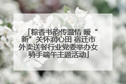 粽香书韵传温情 暖“新”关怀润心田 宿迁市外卖送餐行业党委举办女骑手端午主题活动