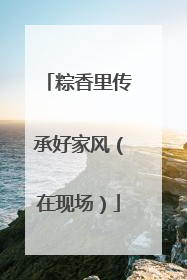 粽香里传承好家风（在现场）