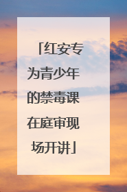 红安专为青少年的禁毒课在庭审现场开讲