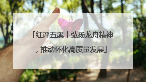 红评五溪丨弘扬龙舟精神，推动怀化高质量发展