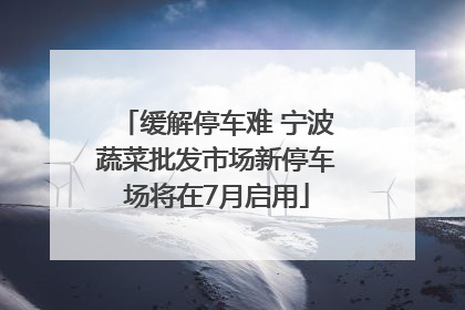 缓解停车难 宁波蔬菜批发市场新停车场将在7月启用