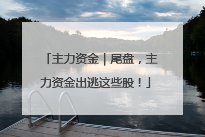 主力资金｜尾盘，主力资金出逃这些股！