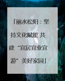 丽水松阳：坚持文化赋能 共建“宜居宜业宜游”美好家园