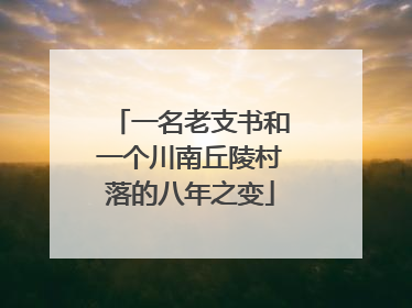 一名老支书和一个川南丘陵村落的八年之变