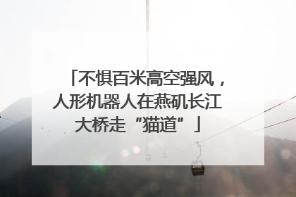 不惧百米高空强风，人形机器人在燕矶长江大桥走“猫道”