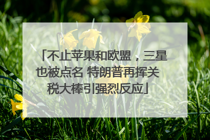 不止苹果和欧盟，三星也被点名 特朗普再挥关税大棒引强烈反应