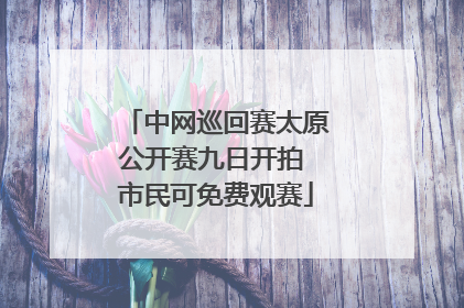 中网巡回赛太原公开赛九日开拍 市民可免费观赛