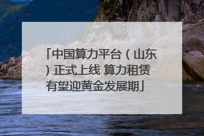 中国算力平台（山东）正式上线 算力租赁有望迎黄金发展期