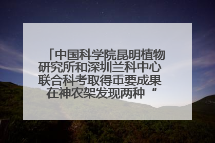 中国科学院昆明植物研究所和深圳兰科中心联合科考取得重要成果 在神农架发现两种“国保”级兰花
