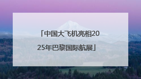 中国大飞机亮相2025年巴黎国际航展