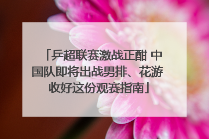 乒超联赛激战正酣 中国队即将出战男排、花游 收好这份观赛指南