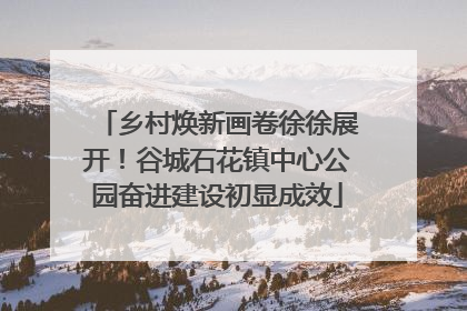 乡村焕新画卷徐徐展开！谷城石花镇中心公园奋进建设初显成效