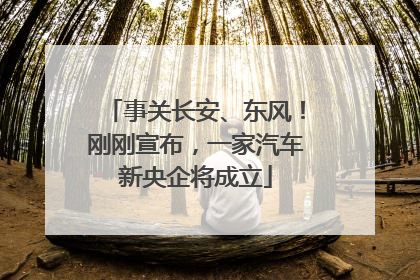 事关长安、东风！刚刚宣布，一家汽车新央企将成立