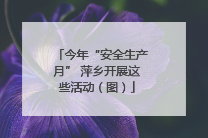 今年“安全生产月” 萍乡开展这些活动（图）