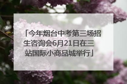 今年烟台中考第三场招生咨询会6月21日在三站国际小商品城举行