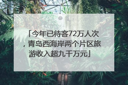今年已待客72万人次，青岛西海岸两个片区旅游收入超九千万元