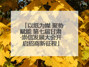 以纸为媒 聚势赋能 第七届甘肃·崇信发展大会开启招商新征程